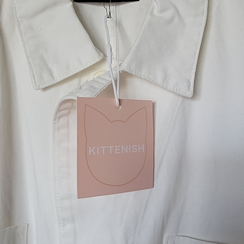 White Kittenish Romper